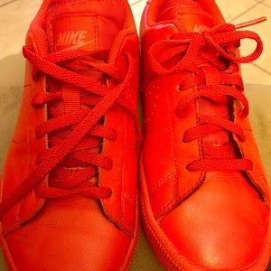 Red Nike shoes